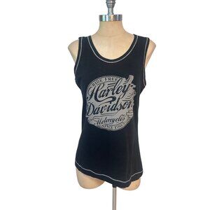 Harley-Davidson Black Tank Top Ride Free Logo Freeport Bahamas Large